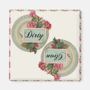 Imã Vintage Dishwasher Clean and Dsuy