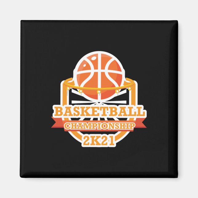 Imã Vintage do Campeonato de Basquete (Frente)