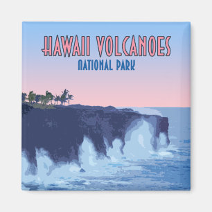 Imã Vintage do parque nacional dos vulcões de Havaí