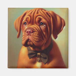Imã Vintage Dogue de Bordeaux Painting