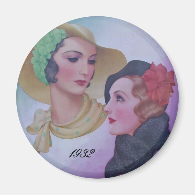 Imã Vintage Duas Mulheres 1932 (Frente)