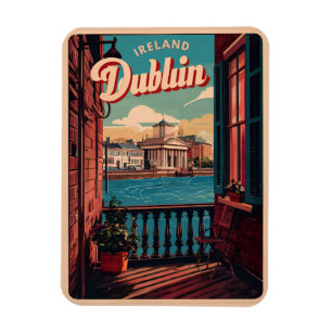 Ímã Vintage Dublin, cidade da Irlanda, presentes de vi
