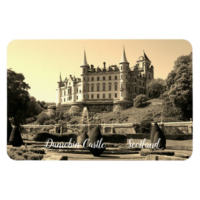 Ímã Vintage Dunrobin Castle Scotland (Horizontal)