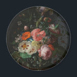 Imã Vintage Dutch Master Still Life Rachel Ruysch<br><div class="desc">Step into the Dutch Golden Age with this masterfully restored reproduction of "Still Life with Flowers on a Marble Tabletop" (1716) by Rachel Ruysch. As one of the most celebrated floral painters in history, Ruysch was famous for her meticulous detail and dramatic, "moody" lighting. This piece features a lush, asymmetrical...</div>