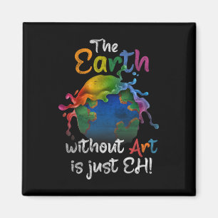 Imã Vintage Earth Without Art É Apenas O Planeta Art E