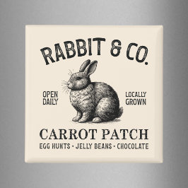 Imã Vintage Easter Rabbit 