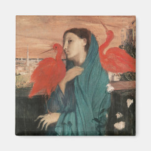 Imã Vintage Edgar Degas Jovem Mulher com Íbis Arte