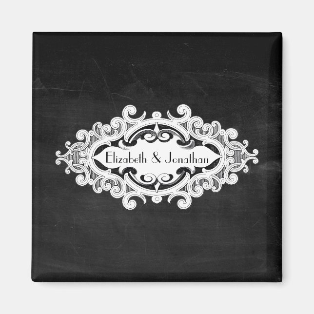 Imã Vintage Edwardian Wedding (Frente)