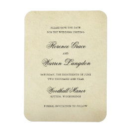 Ímã Vintage Elegant Non-Photo Wedding (Vintage Elegant