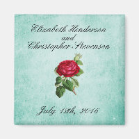 Vintage Elegante Casamento Romântico de Rosas verm