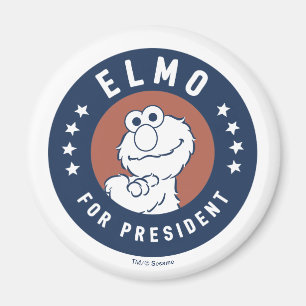 Imã Vintage Elmo para Presidente Crachá