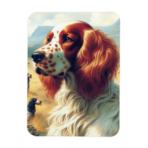 Ímã Vintage English Setter Oil Painting