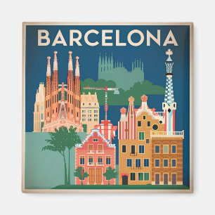 Imã Vintage Espanha de Barcelona