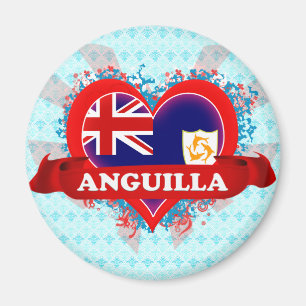 Imã Vintage eu amo Anguilla