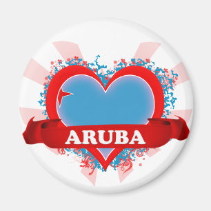 Imã Vintage eu amo Aruba