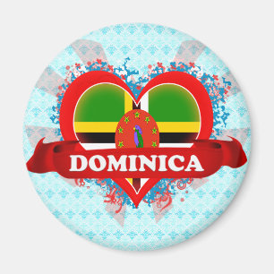 Imã Vintage eu amo Dominica