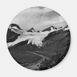 Imã Vintage EUA Alasca glaciar Worthington verão Tela