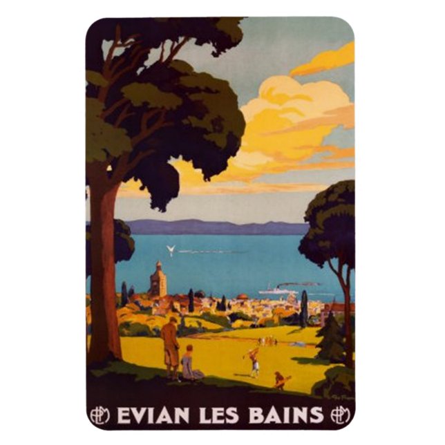 Ímã Vintage Évian-les-Bains, Rhône-Alpes, França - (Vertical)