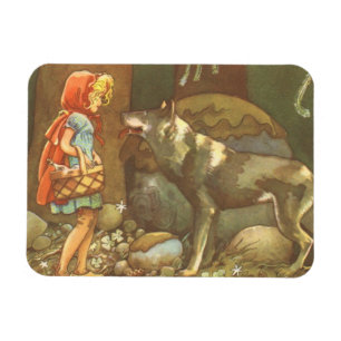 Ímã Vintage Fairy Tale, Little Red Riding Hood