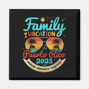 Imã Vintage Family Vacation Puerto Rico 2025 Puerto Ri