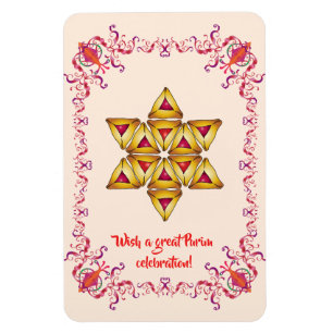 Ímã Vintage feliz dos biscoitos de Hamantaschen do