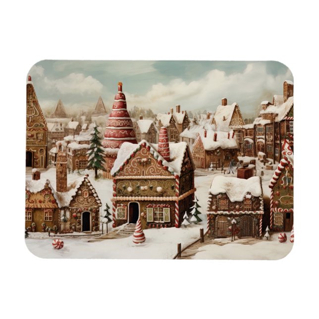 Ímã Vintage Felry Christmas (Horizontal)