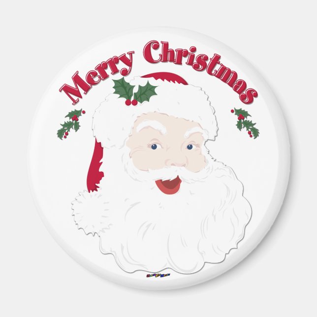 Imã Vintage Felry Papais noeis de Natal (Frente)