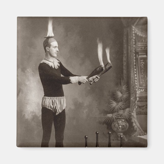 Imã Vintage Fire Juggler (Frente)