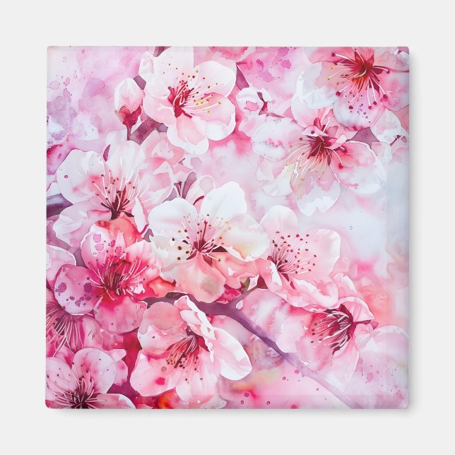 Imã Vintage Flor Petal Rosa Suave (Frente)