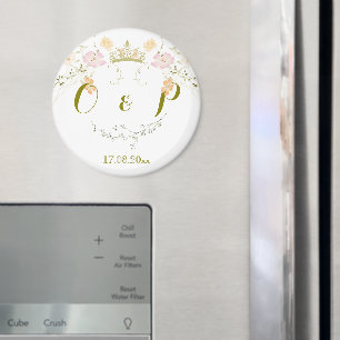 Imã Vintage Floral Classic de Casamento