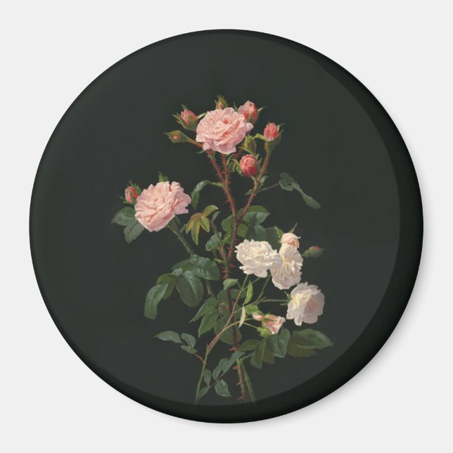 Imã Vintage Floral Magnet (Frente)