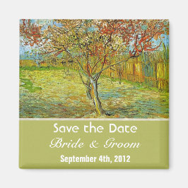 Imã Vintage floral, salve a data do casamento.