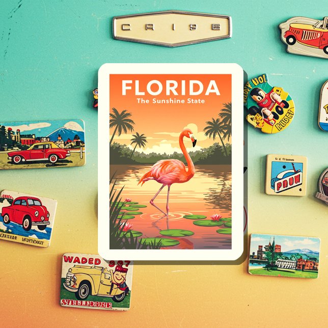 Ímã Vintage Florida (Criador carregado)
