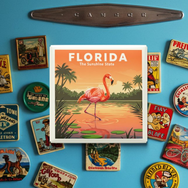 Imã Vintage Florida (Criador carregado)