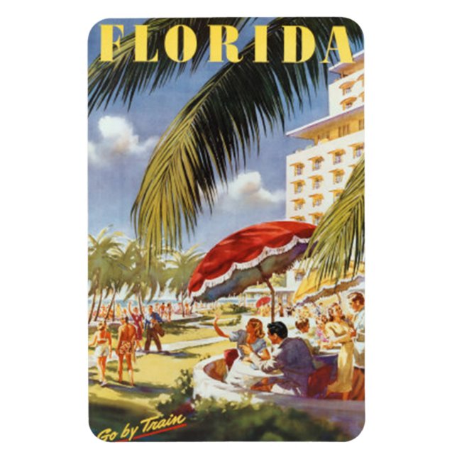 Ímã Vintage Florida, EUA - (Vertical)