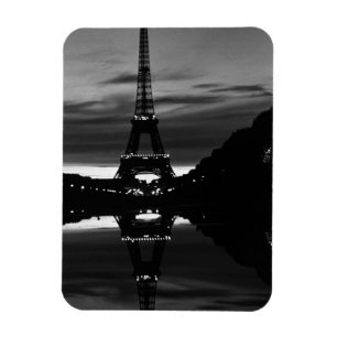 Ímã Vintage França Paris Eiffel reflexão torre 1970