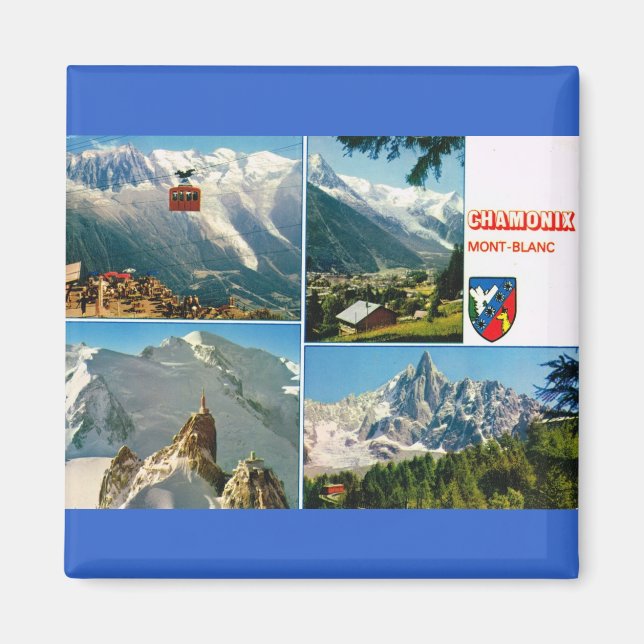 Imã Vintage France, Chamonix, Monte Branco (Frente)