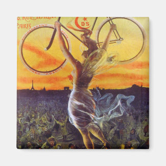 Imã Vintage French Bicycle Art