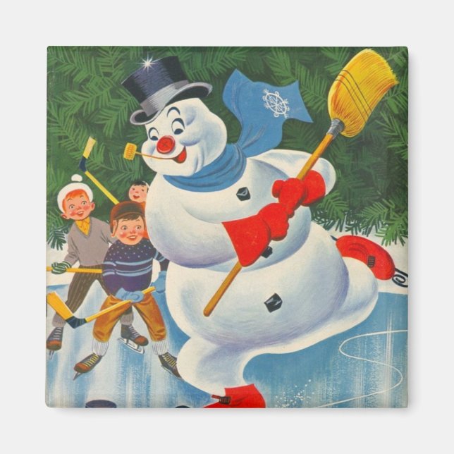 Imã Vintage Frosty em Skates (Frente)