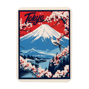Ímã Vintage Fuji, Viagem do Japão