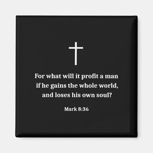 Imã Vintage Funny Christian Motivational Bible Verse M (Frente)