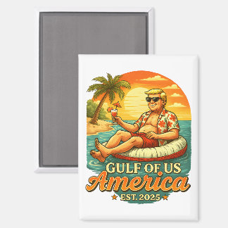 Imã Vintage Funny Trump América Golfo 2025
