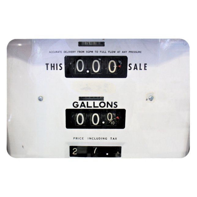 Ímã Vintage Gas Pump Face (Horizontal)