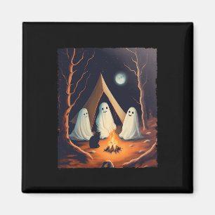 Imã Vintage Ghost Cat Camper Camping Lover Gothic Hall
