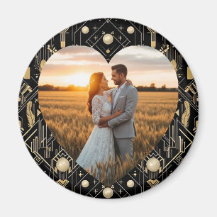 Imã Vintage Glamor Art Deco Wedding Magnet