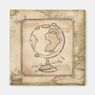 Imã Vintage Globe. Presente do professor de Geografia
