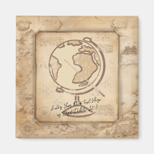 Imã Vintage Globe. Presente do professor de Geografia