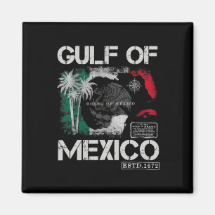 Imã Vintage Golfo Do México 1672 Mapa Histórico - Bea 