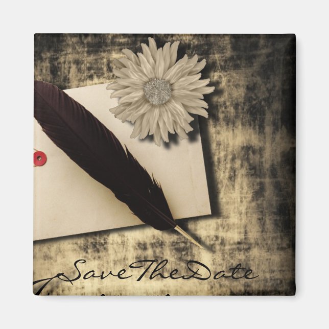 Imã vintage gótica amor steampunk casamento (Frente)