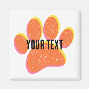 Imã Vintage Grainy Dog Pawprint